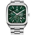 Космос Космос Марсоход II K 219.10.37  K 219.10.37 механические мужские часы  зеленый циферблат, браслет нержавеющая сталь — вид спереди